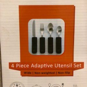 Homvare adaptive utensil 4 piece grey